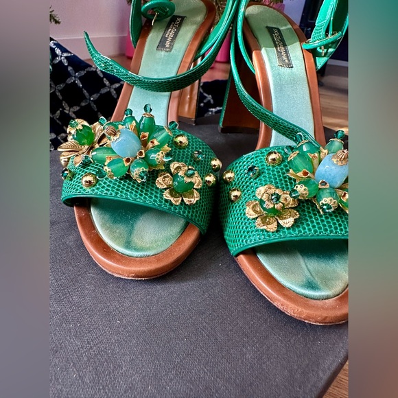 Dolce & Gabbana Sandals Verde Smeraldo size 39 (US 8.5) - Picture 5 of 16